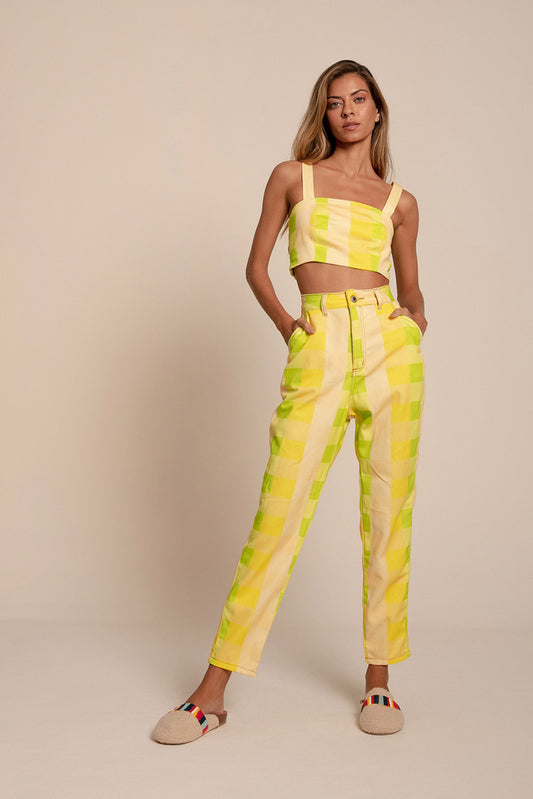 Calça Xadrez Vivo Flô Maria