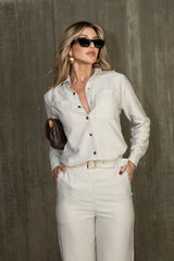 Camisa De Veludo Cotelê Off White Frysaide