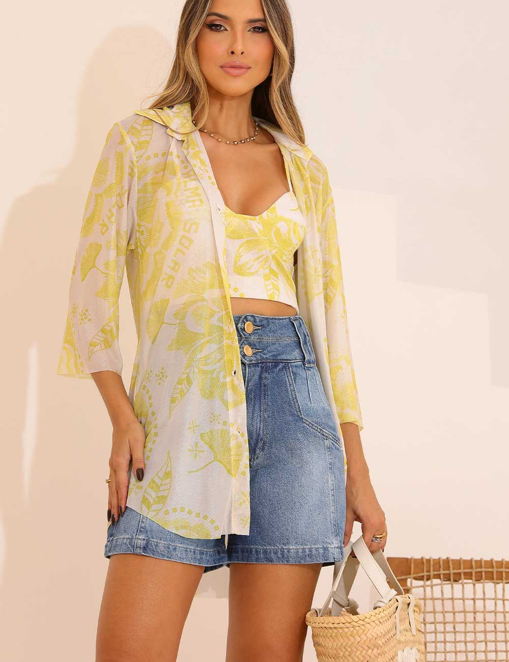 Camisa Estampada Tule Frysaide