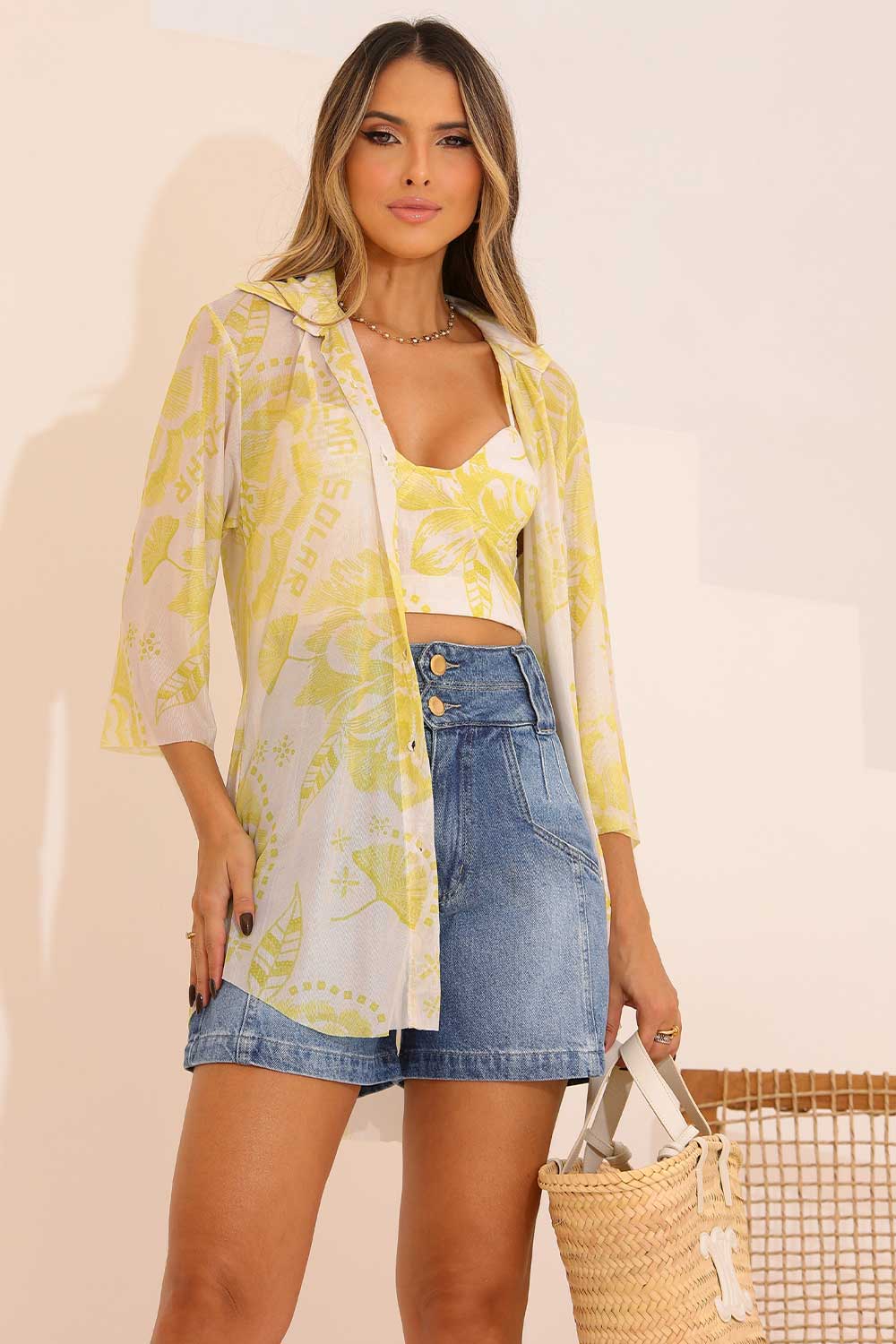 Camisa Estampada Tule Frysaide