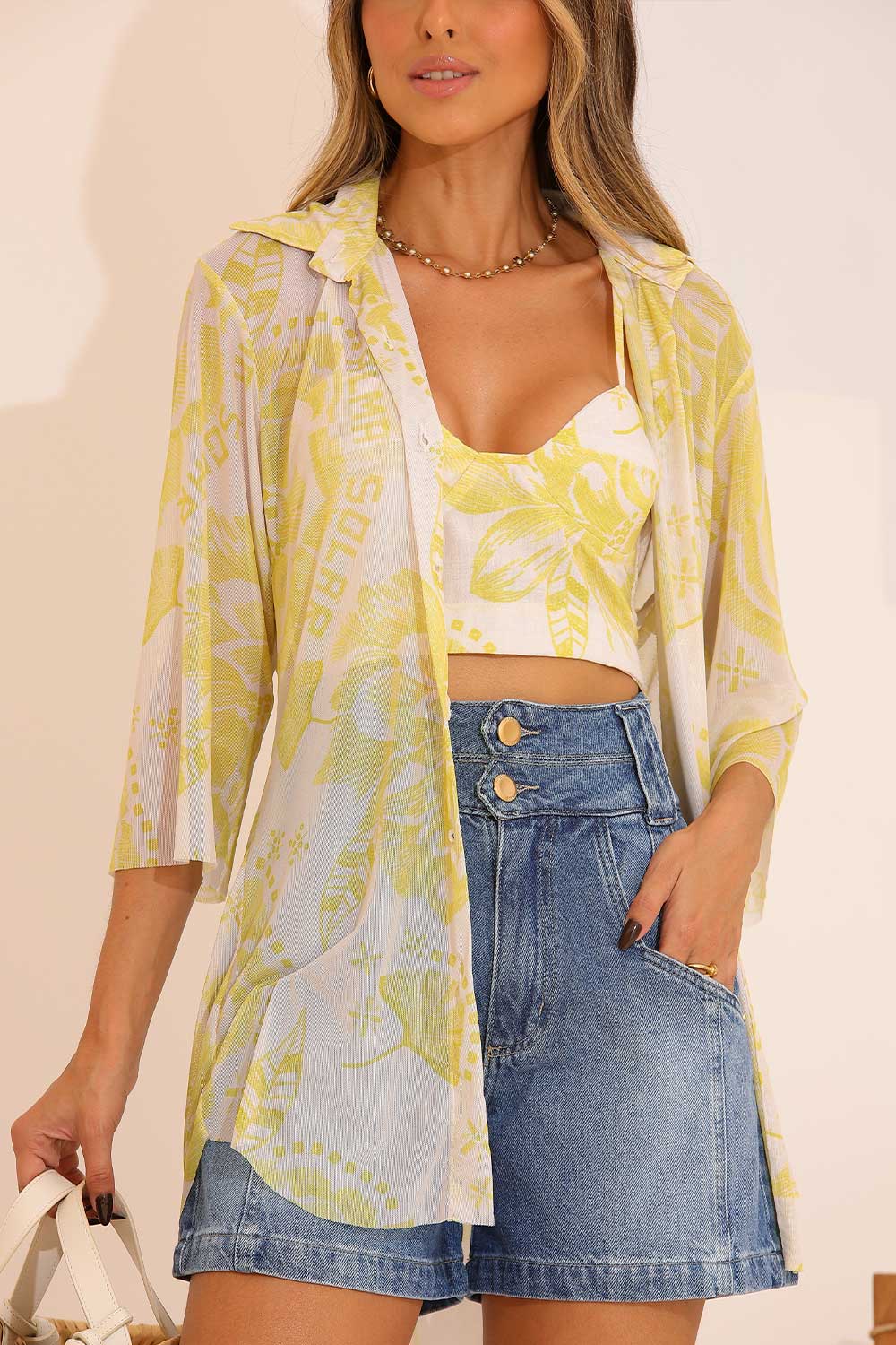 Camisa Estampada Tule Frysaide