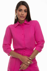 Camisa Rosa Linho Frysaide