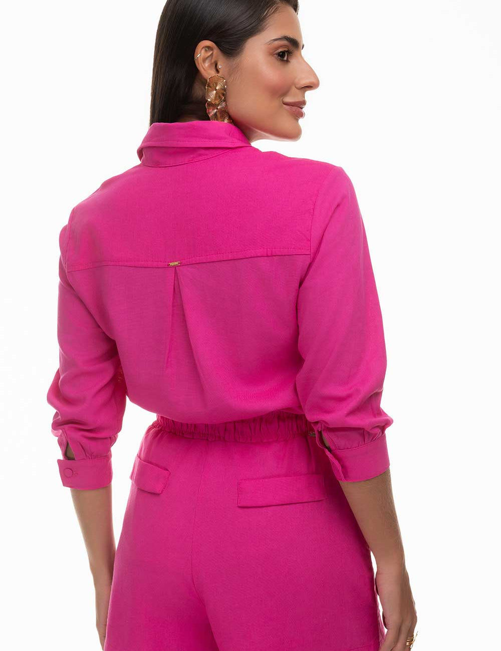 Camisa Rosa Linho Frysaide