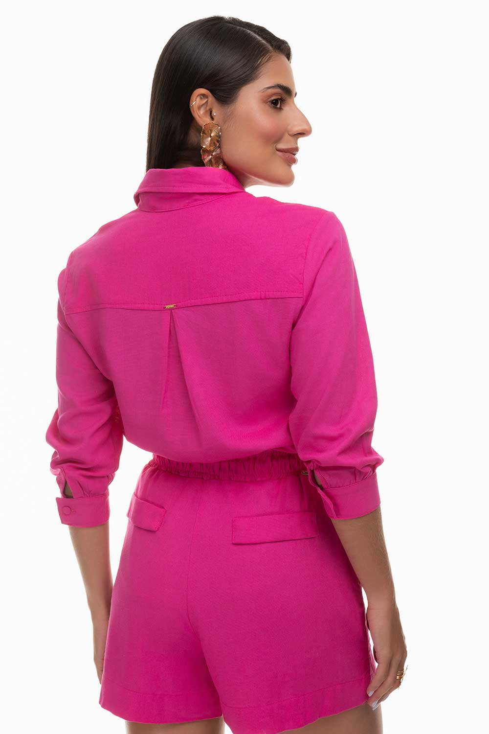 Camisa Rosa Linho Frysaide