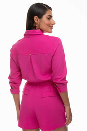Camisa Rosa Linho Frysaide