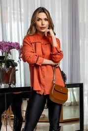 Camisa Terracota Guipir Frysaide