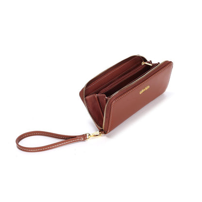 Carteira Grande Marrom Santa Lolla Alça De Mão 