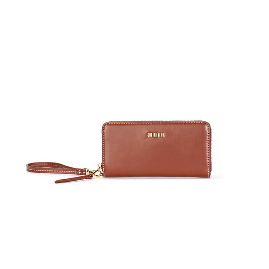 Carteira Grande Marrom Santa Lolla Alça De Mão 