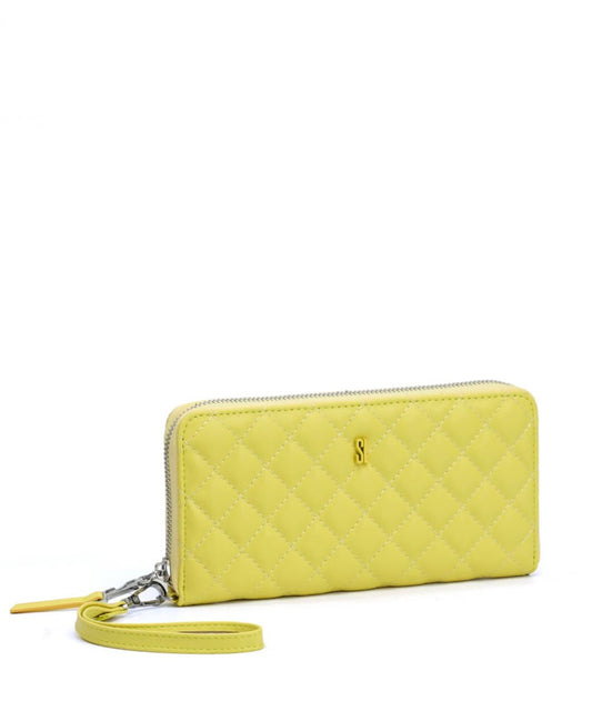 Carteira Grande Santa Lolla Limão Matelassê