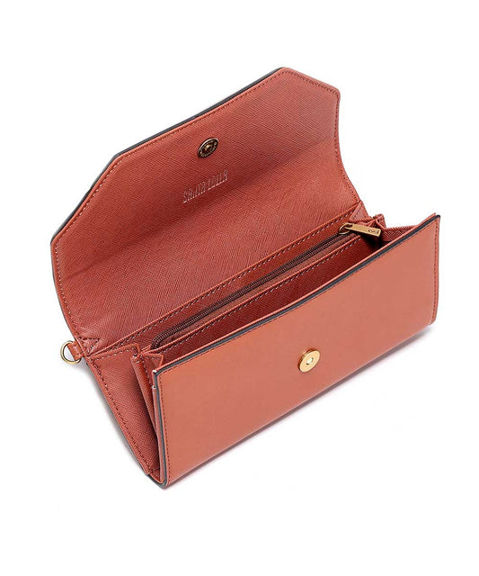 Carteira Grande Santa Lolla Marrom Alça Mão