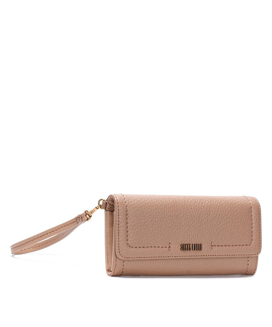 Carteira Grande Santa Lolla Nude Castor Alça Mão