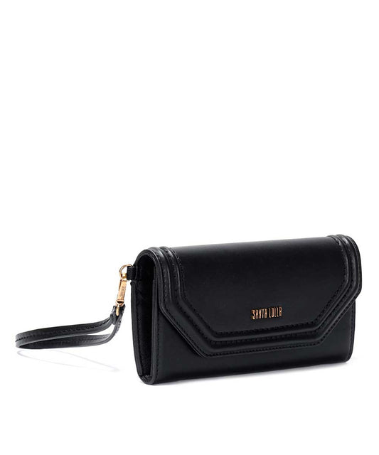 Carteira Grande Santa Lolla Preta Alça Mão
