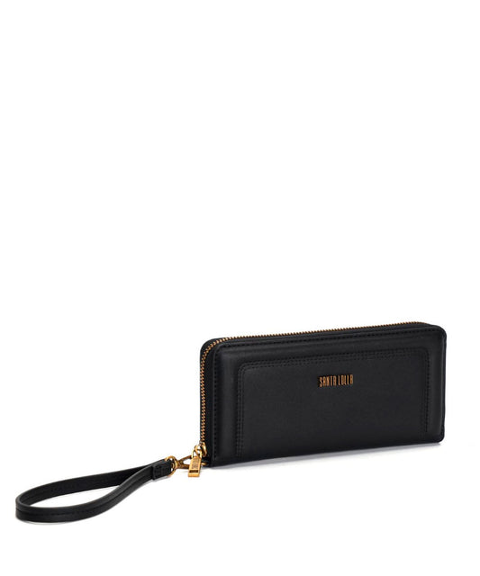 Carteira Grande Santa Lolla Preta Alça Mão