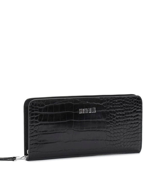 Carteira Grande Santa Lolla Preta Brilho