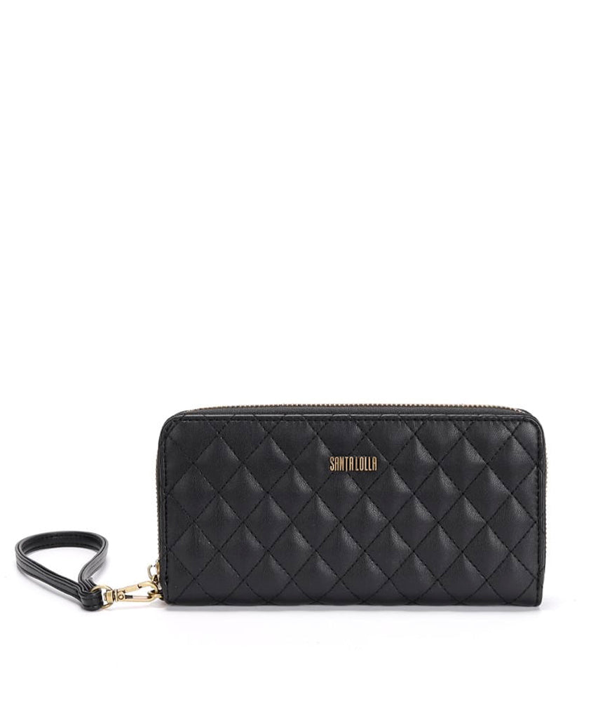 Carteira Grande Santa Lolla Preta Matelassê