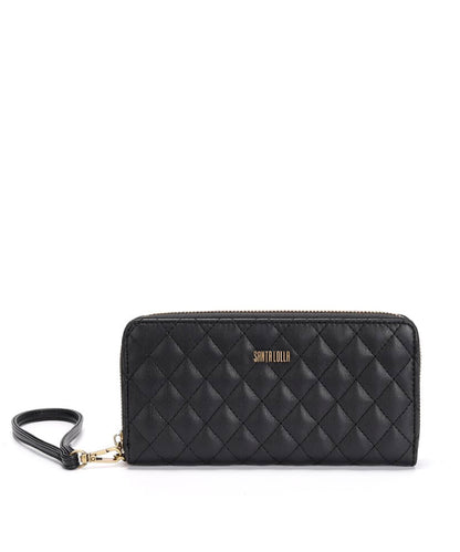 Carteira Grande Santa Lolla Preta Matelassê