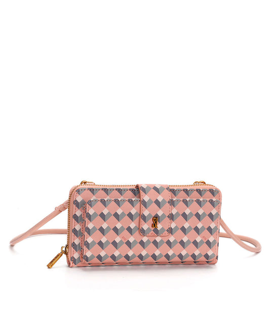 Carteira Grande Santa Lolla Rosa Cubos