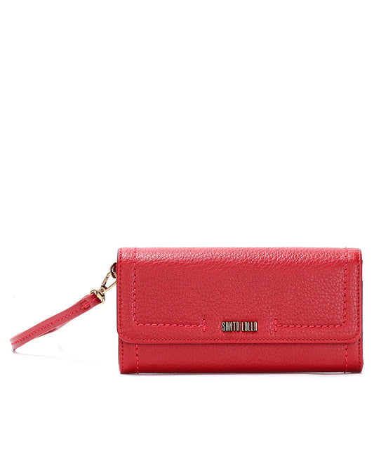 Carteira Grande Santa Lolla Vermelho Alça Mão
