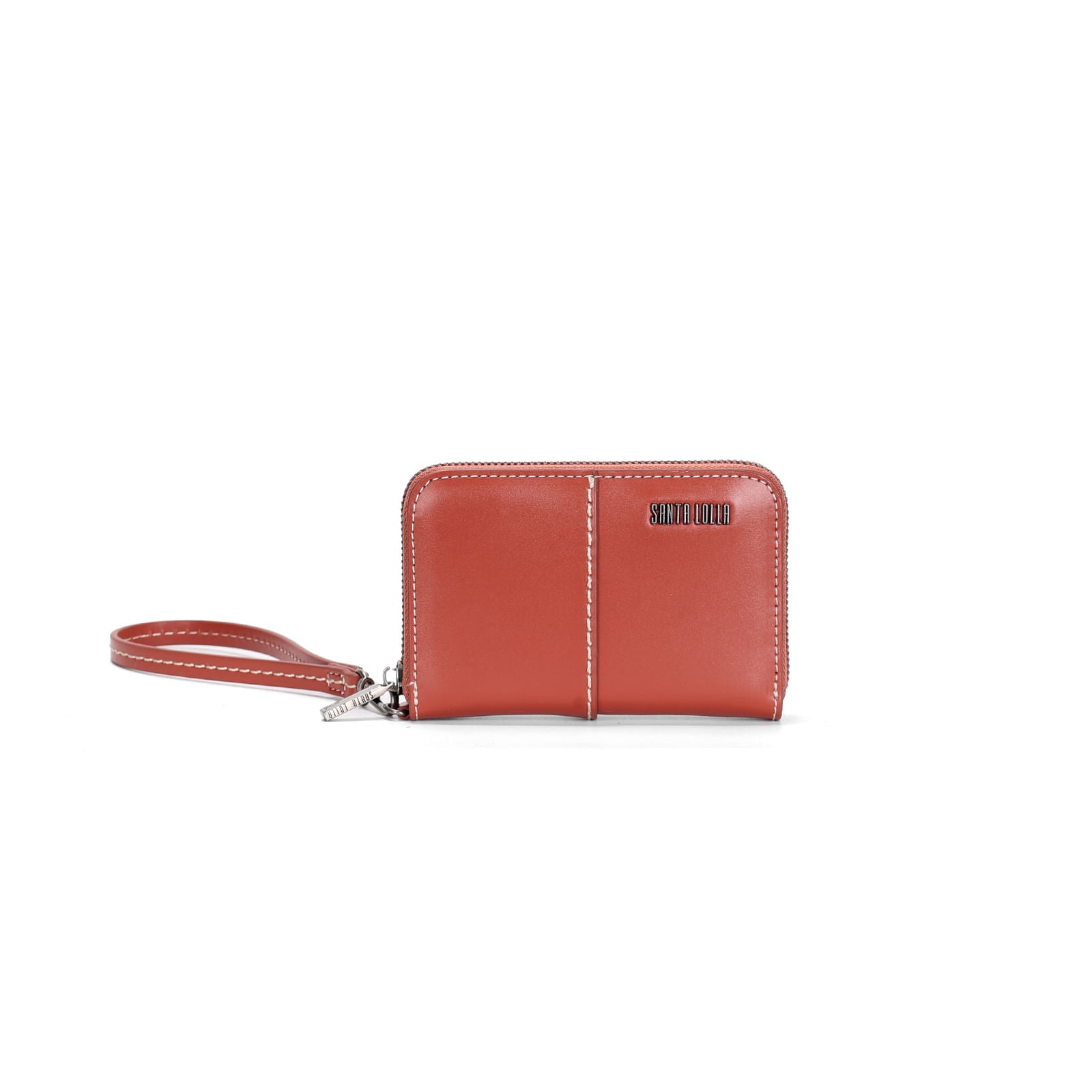 Carteira Pequena Marrom Canela Santa Lolla Alça De Mão