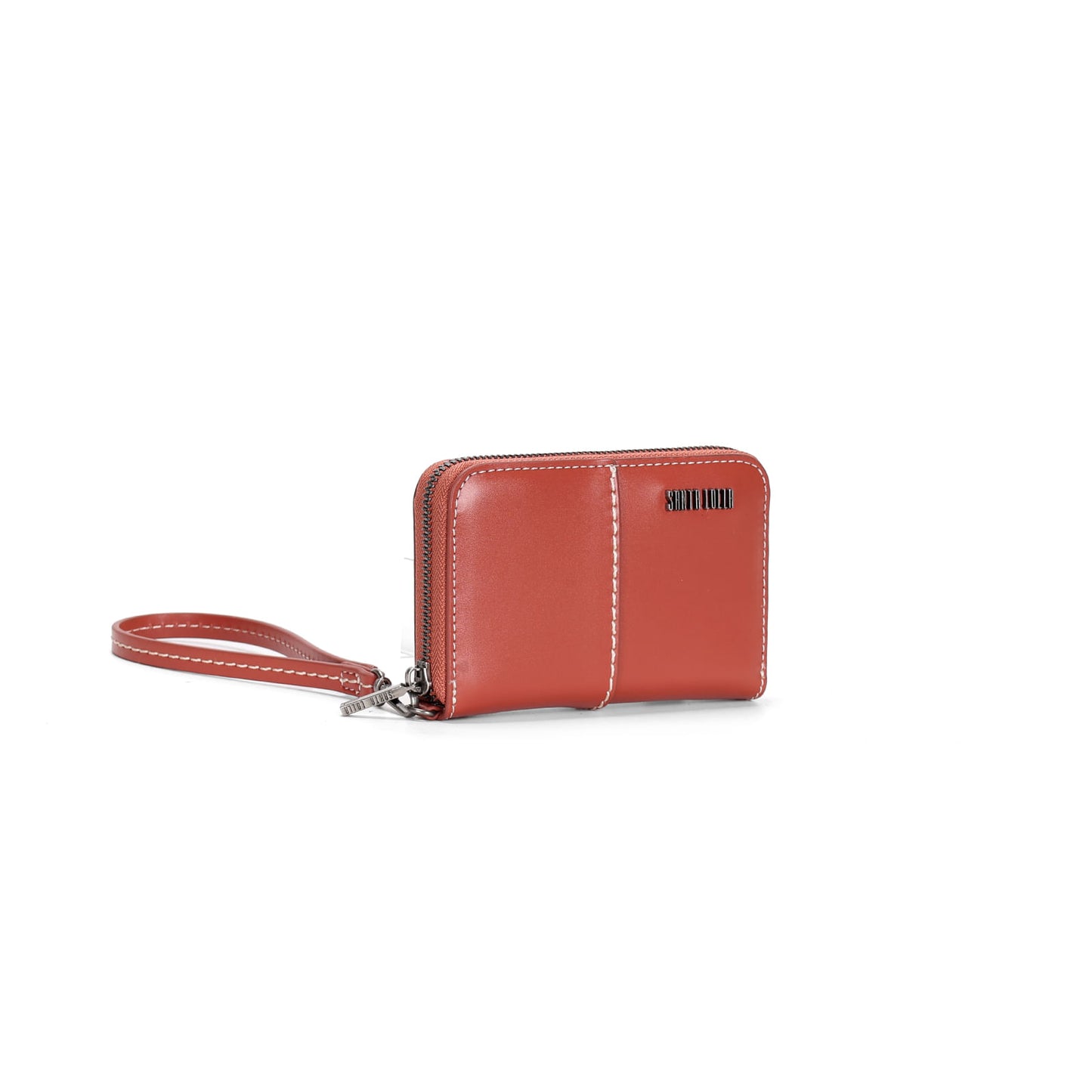 Carteira Pequena Marrom Canela Santa Lolla Alça De Mão