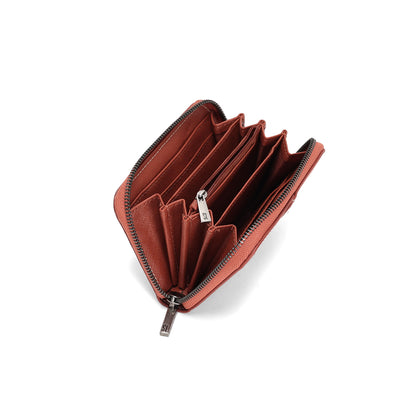 Carteira Pequena Marrom Canela Santa Lolla Alça De Mão