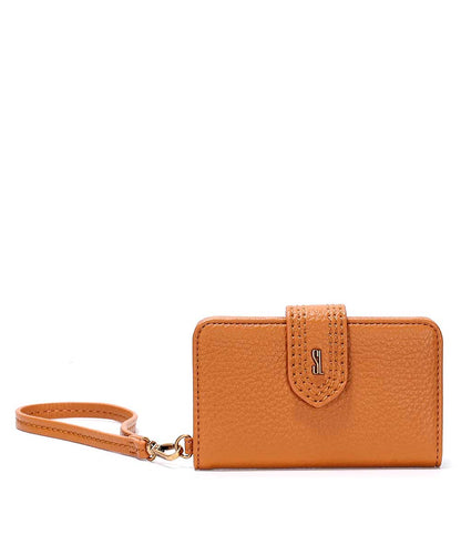 Carteira Pequena Santa Lolla Cognac Alça Mão