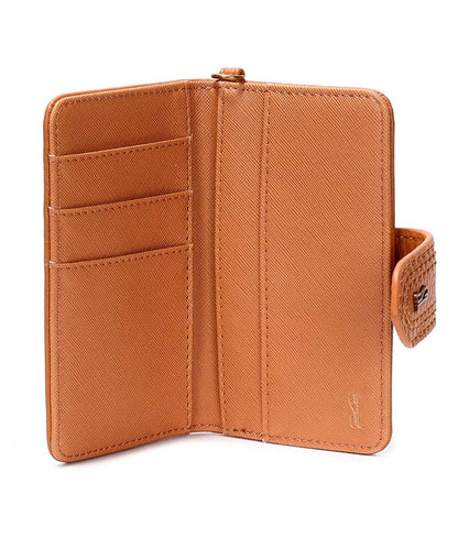 Carteira Pequena Santa Lolla Cognac Alça Mão