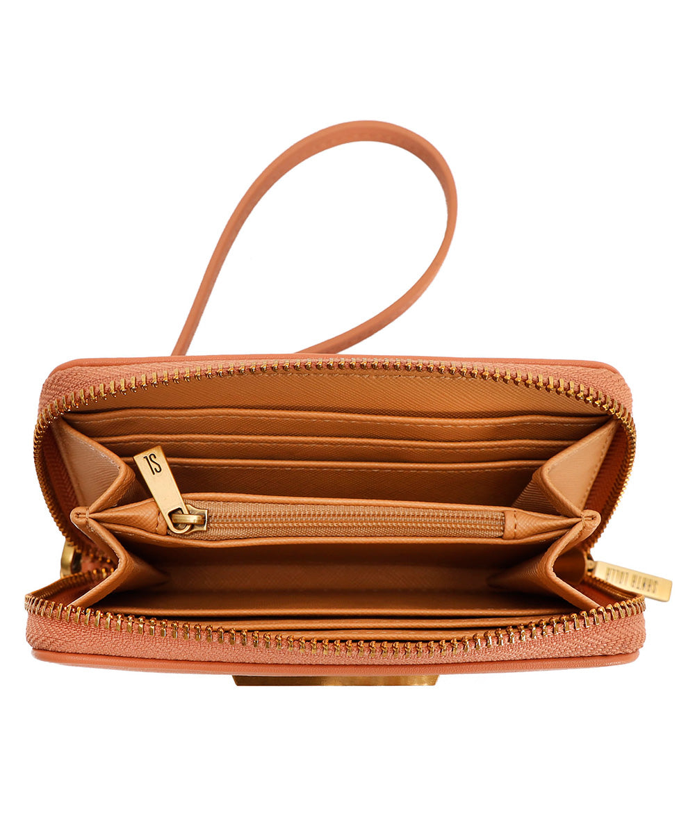 Carteira Pequena Santa Lolla Marrom Alça Mão