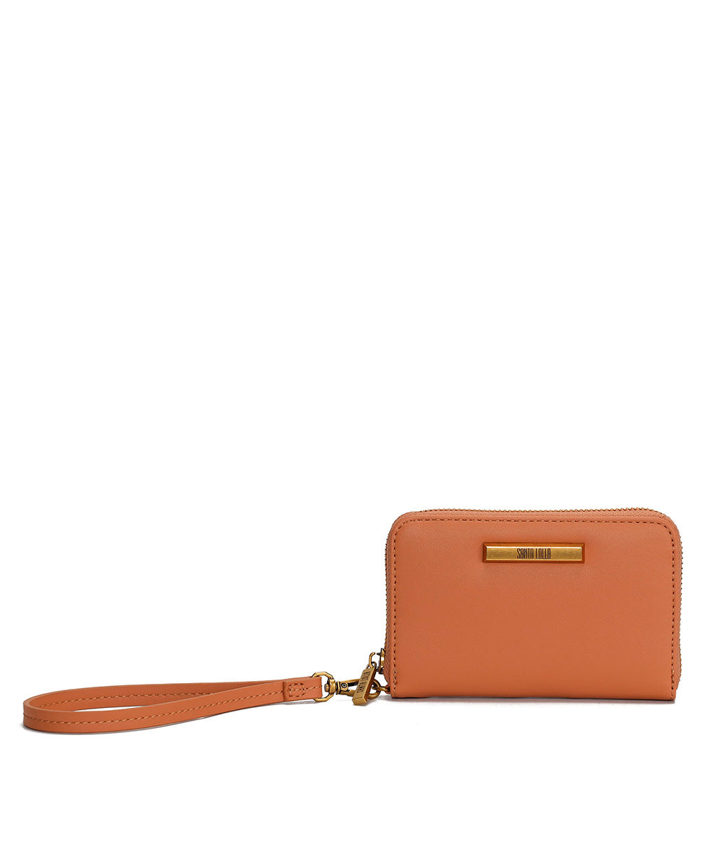 Carteira Pequena Santa Lolla Marrom Alça Mão