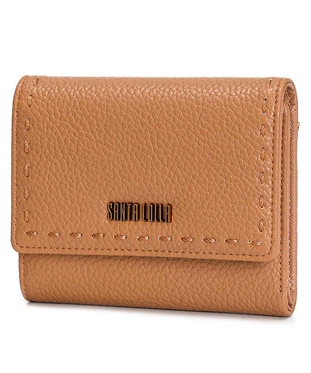 Carteira Pequena Santa Lolla Marrom Alça Mão