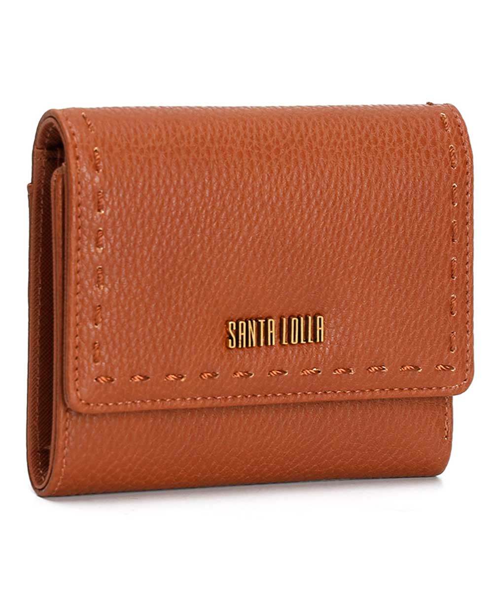 Carteira Pequena Santa Lolla Marrom Cinamon