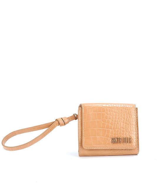Carteira Pequena Santa Lolla Nude Brilho