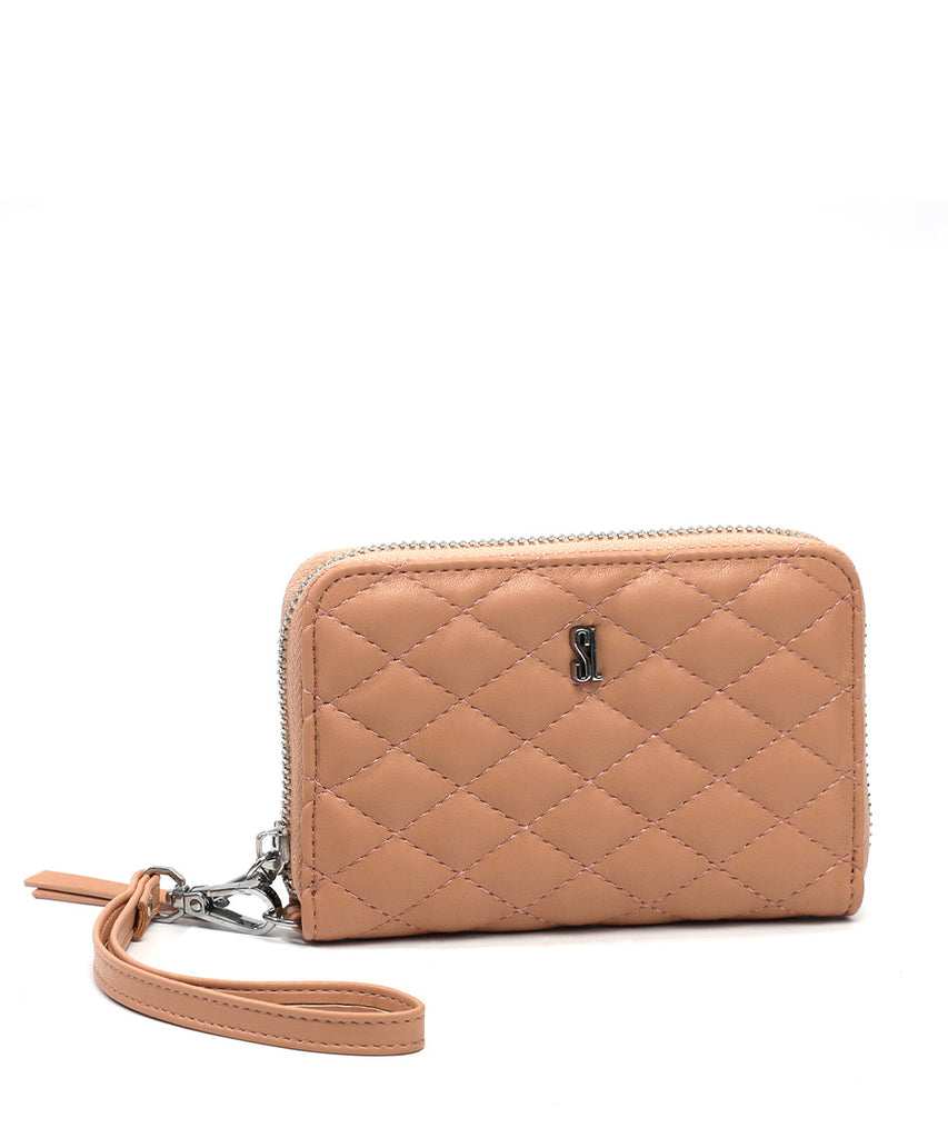 Carteira Pequena Santa Lolla Nude Rosado Matelassê