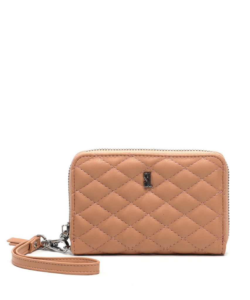 Carteira Pequena Santa Lolla Nude Rosado Matelassê