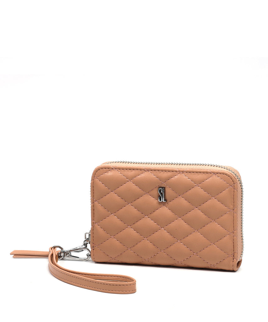 Carteira Pequena Santa Lolla Nude Rosado Matelassê