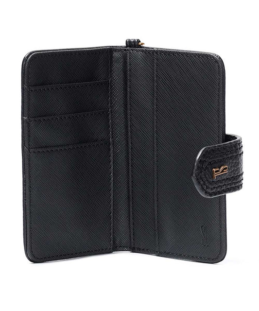 Carteira Pequena Santa Lolla Preta Alça Mão