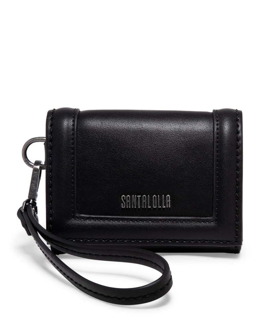 Carteira Pequena Santa Lolla Preta Alça Mão