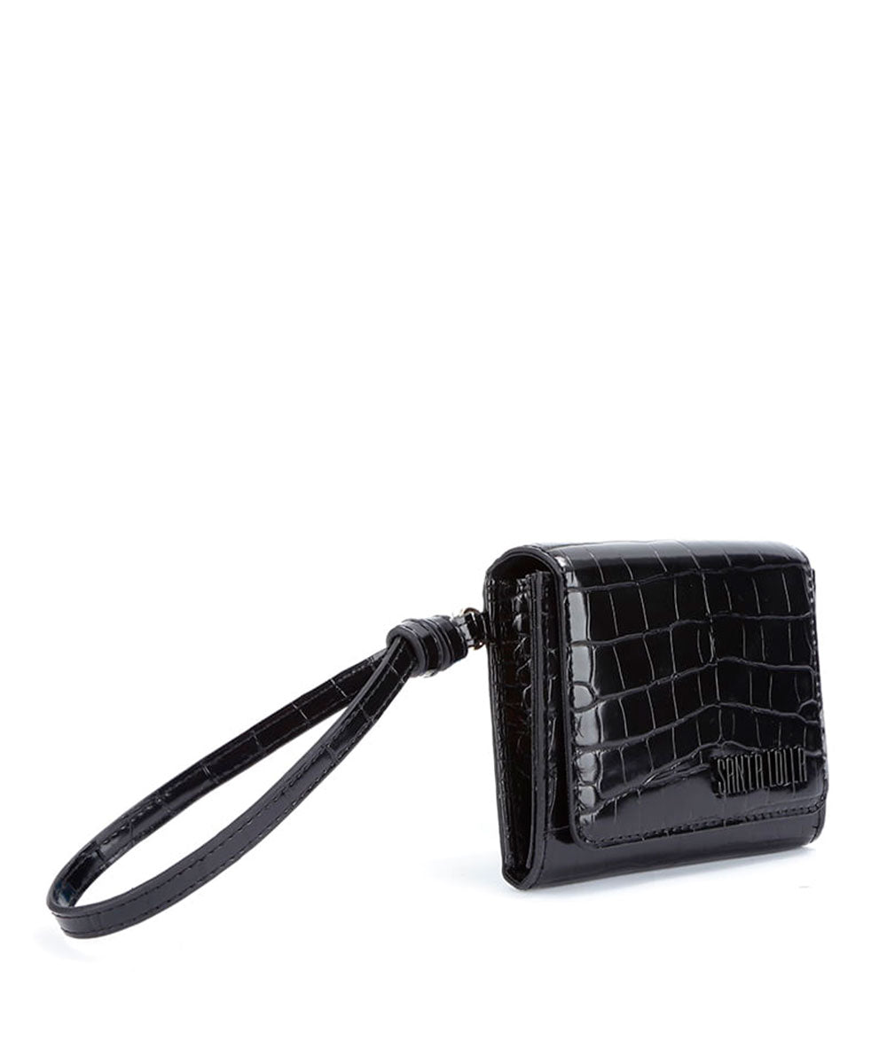 Carteira Pequena Santa Lolla Preta Brilho