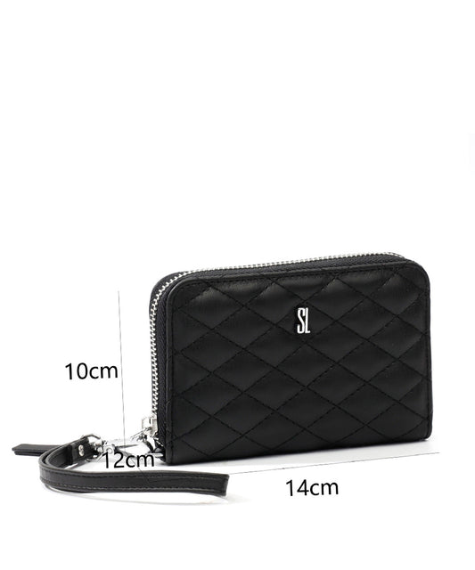 Carteira Pequena Santa Lolla Preta Matelassê