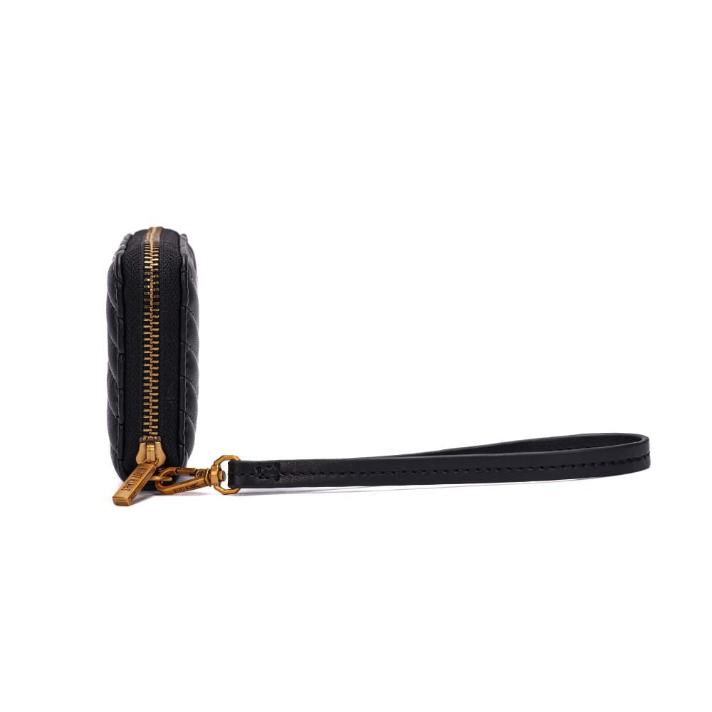 Carteira Pequena Santa Lolla Preta Soft Matelassê