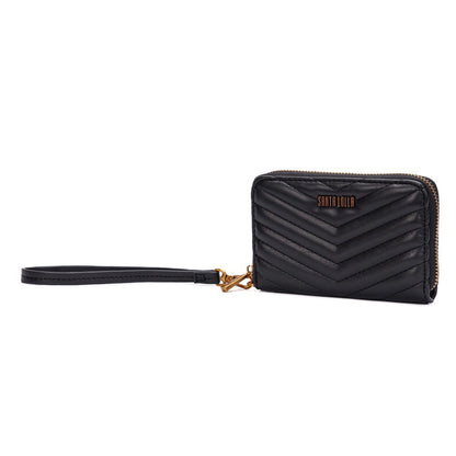 Carteira Pequena Santa Lolla Preta Soft Matelassê
