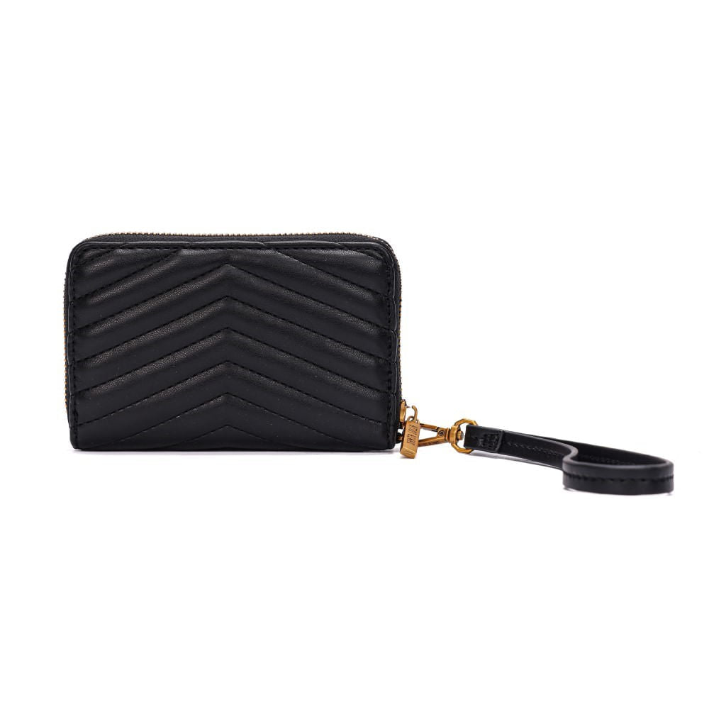 Carteira Pequena Santa Lolla Preta Soft Matelassê