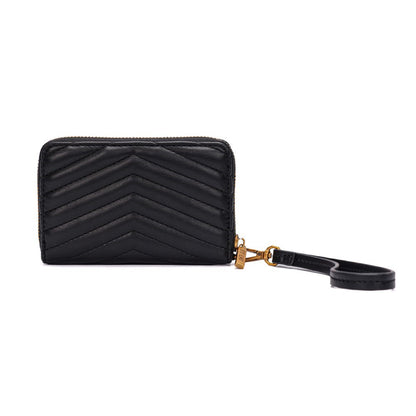 Carteira Pequena Santa Lolla Preta Soft Matelassê