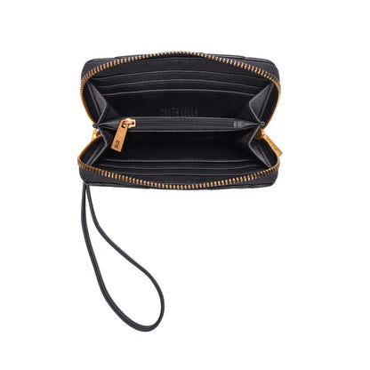 Carteira Pequena Santa Lolla Preta Soft Matelassê