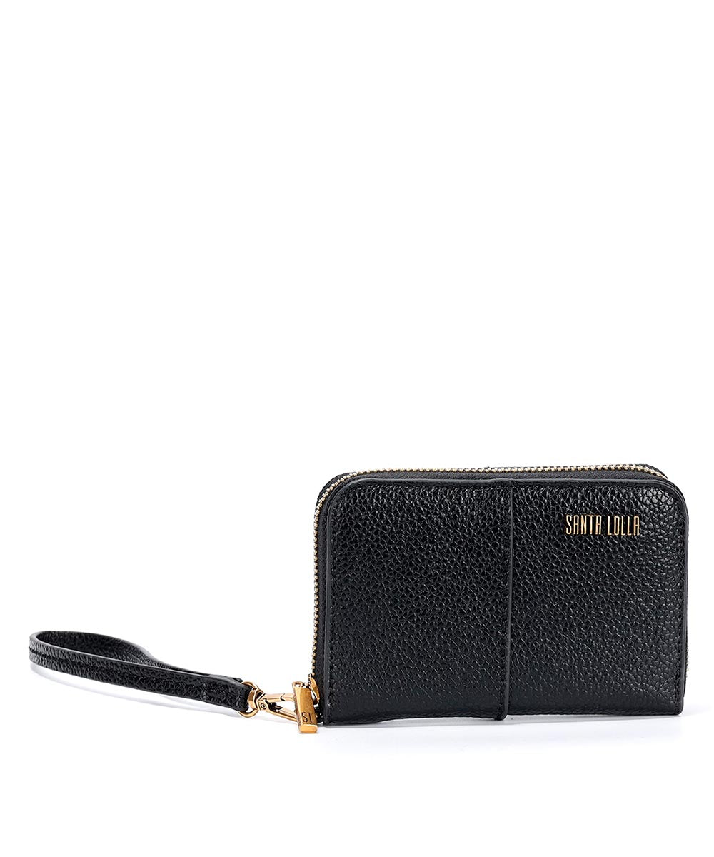 Carteira Pequena Santa Lolla Preto Alça Mão