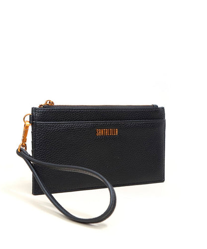 Carteira Pequena Santa Lolla Preto Alça Mão