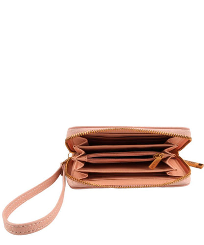 Carteira Pequena Santa Lolla Rosê Pesponto