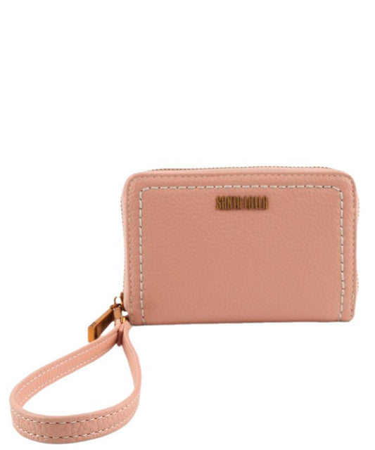 Carteira Pequena Santa Lolla Rosê Pesponto