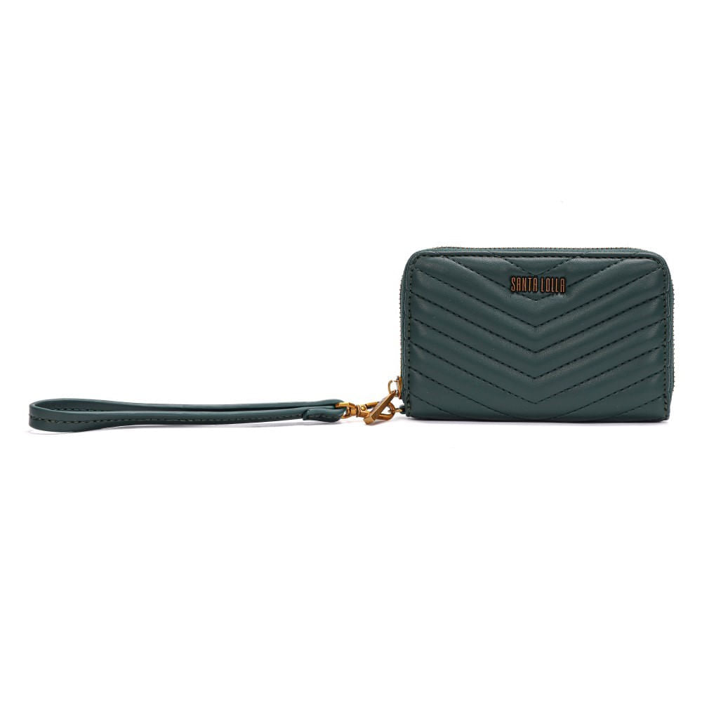 Carteira Pequena Santa Lolla Verde Alça De Mão