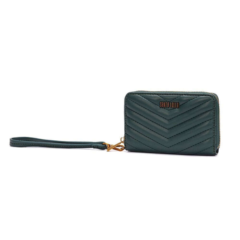 Carteira Pequena Santa Lolla Verde Alça De Mão